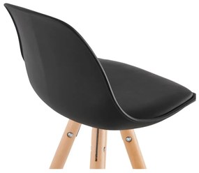 Czarny hoker Kokoon Anau, wys. siedziska 64 cm