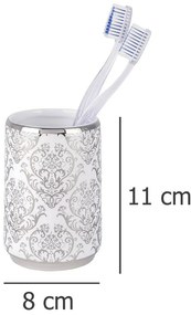 Pojemnik na szczoteczki do zębów BAROCK SILVER, WENKO