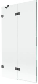 Mexen Lunar parawan nawannowy 2-skrzydłowy lewy 100 x 150 cm, transparent, gun gray szczotkowany - 897-100-100-66-00-L