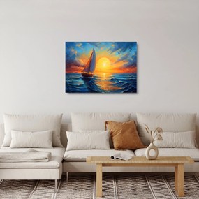 Obraz na szkle - Żaglówki (70x50 cm)