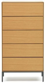 Wysoka komoda w dekorze dębu 60x114 cm Vedrana – Kave Home