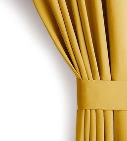 Żółta zaciemniająca zasłona termiczna 140x245 cm Pleat – Restilo