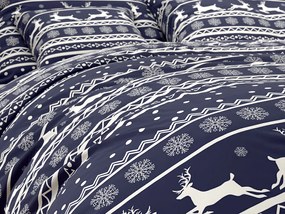 PrzytulneMieszkanie.pl PrzytulneMieszkanie.pl Pościel bawełniana WINTER DREAM w kolorze granatowym Rozmiar pościeli: 70 x 90 cm | 140 x 200 cm