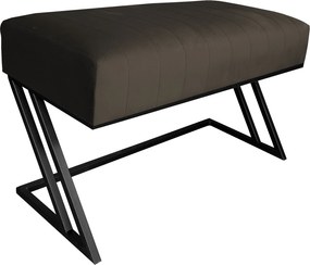 Ławka ZETA tkanina Welur loft ławka metal : Kolor Stelaża - Czarny , Kolor tkaniny - VELVET - MG05, Typ tkaniny - Velvet