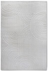 Dywan nowoczesny Gallery 3D Koła kremowy 160 cm x 235 cm