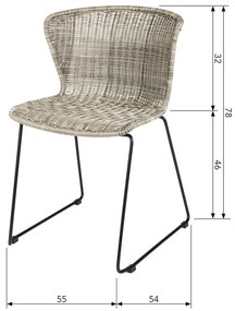 Krzesła ogrodowe w naturalnym kolorze zestaw 2 szt. Wings – WOOOD