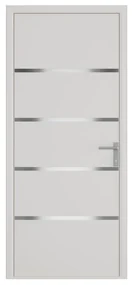 Drzwi zewnętrzne z białego aluminium wys. 218 x szer. 96 cm - prawe - ISALINA