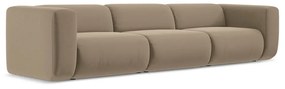 Beżowa aksamitna sofa 319 cm Ekahi – Makamii