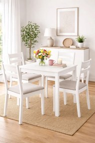 Kwadratowy Stół Biały Kuchenny 80X80 Cm W1-B05