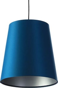 Granatowo-srebrna lampa wisząca stożek - S402 F9-S44