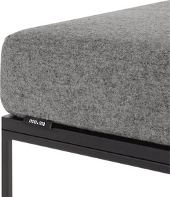 Szary tapicerowany stołek Feo – noo.ma