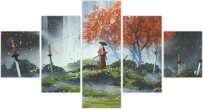 Obraz - Ilustracja przedstawiająca Ogród Mieczy (125x70 cm)