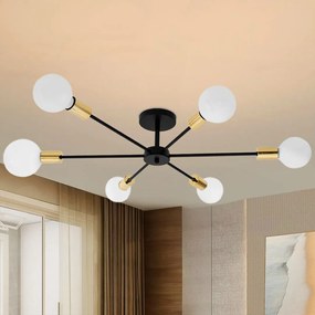 Lampa Pająk 6 APP501-6C Czarna