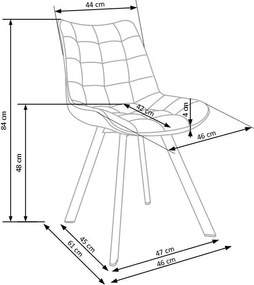 Tapicerowane krzesło do jadalni K332 Halmar, nogi naturalne