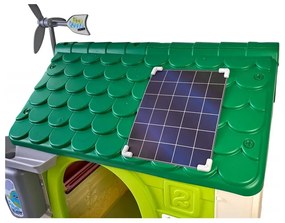 Feber domek ogrodowy eco karmnik segregacja odpadów imitacja panelu słonecznego