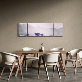 Obraz - Fioletowe kwiaty w górach (170x50 cm)
