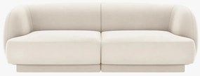 OUTLET Sofa 2-osobowa welur beż 180/90/70 Miley od Micadoni