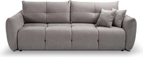 Masseno Sofa MODA z funkcją spania i pojemnikiem na pościel, Rozkładana sofa - Beżowy, WIND 82