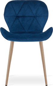 Krzesło jadalniane MANGO VELVET, niebieskie