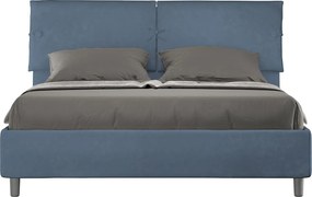 Łóżko bez stelaża tapicerowane 160x200 microfibra Niebieski Sleeper