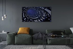 Zdjęcie na płótnie Błękitny Tunel Przestrzenny 3D