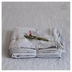 Jasnoszare lniane prześcieradło 180x260 cm Light Grey – Linen Tales