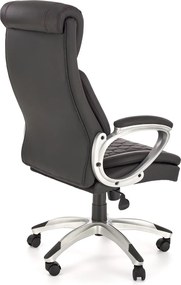 Czarny fotel do biura z ekoskóry Thomas Halmar