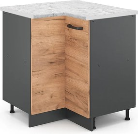 Szafka narożna złoty dąb energetyczny 75.6x60x81.6 r-line