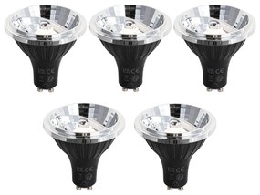 Zestaw 5 ściemnialnych żarówek LED GU10 70mm 6.5W 600 lm 2700K