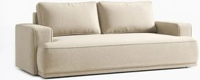 Sofa z Funkcją Spania CAMELIA Kremowa Boucle Japandi