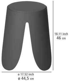 Antracytowy plastikowy stołek Comiso – Wenko