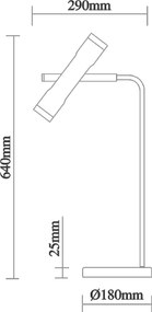 Designerska lampka biurkowa z metalu Lunette 1