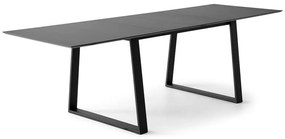 Czarny rozkładany stół z czarnym blatem 90x165 cm Meza – Hammel Furniture