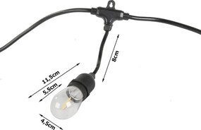 Girlanda świetlna LED ogrodowa LUCENT, 15 m