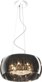 Lampa wisząca z dymionym kloszem i kryształkami Crystal 50