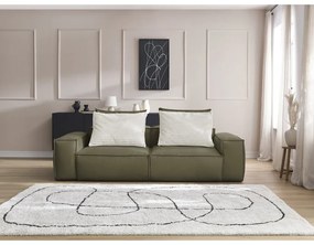 Zielona sofa z imitacji skóry 260 cm Boheme – Bobochic Paris