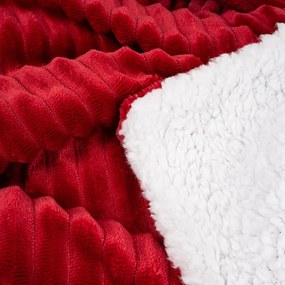4Home Koc z barankiem Stripe winny, 150 x 200 cm