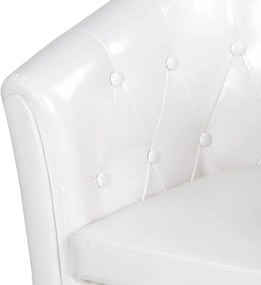 MIADOMODO Zestaw foteli Chesterfield, 58 x 71 x 70 cm, biały