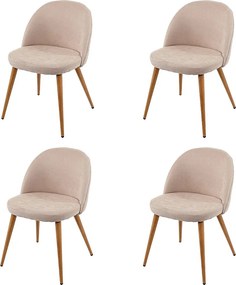 Krzesło do jadalni MCW-D53 (zestaw 4 sztuk),  beżowy