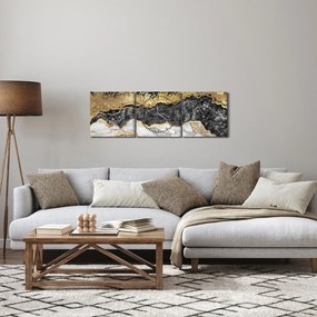 Obraz - marmur (z zegarem) (90x30 cm)