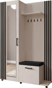 Masseno Garderoba ARMADIO 137/207/42 cm do Przedpokoju Nowoczesna Kaszmir
