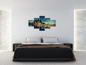 Obraz wioski rybackiej w Norwegii (125x70 cm)