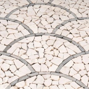 Mozaika z naturalnego kamienia, wachlarz, beż 0,98 m².