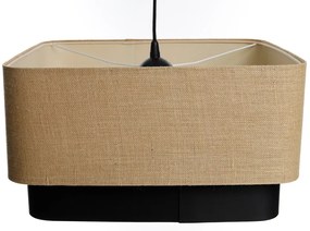 Lampa wisząca KWADRO DUO 005 51x47cm jutowa/czarna BPS KONCEPT
