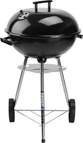 Okrągły czarny grill węglowy z pokrywą R1-T63