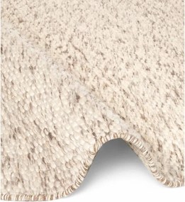 Beżowo-naturalny wełniany okrągły dywan tkany ręcznie ø 160 cm Lyon Beans – Elle Decoration