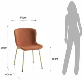 Pomarańczowe krzesła zestaw 2 szt. Snug – Tomasucci