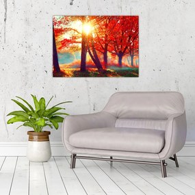 Obraz na szkle- Jesienny krajobraz (70x50 cm)