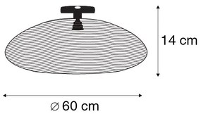 Orientalna lampa sufitowa złota 60 cm - GlanKolonialny Oswietlenie wewnetrzne