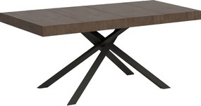 Stół rozkładany 130/234x90 cm Karida Premium orzech nogi antracytowe